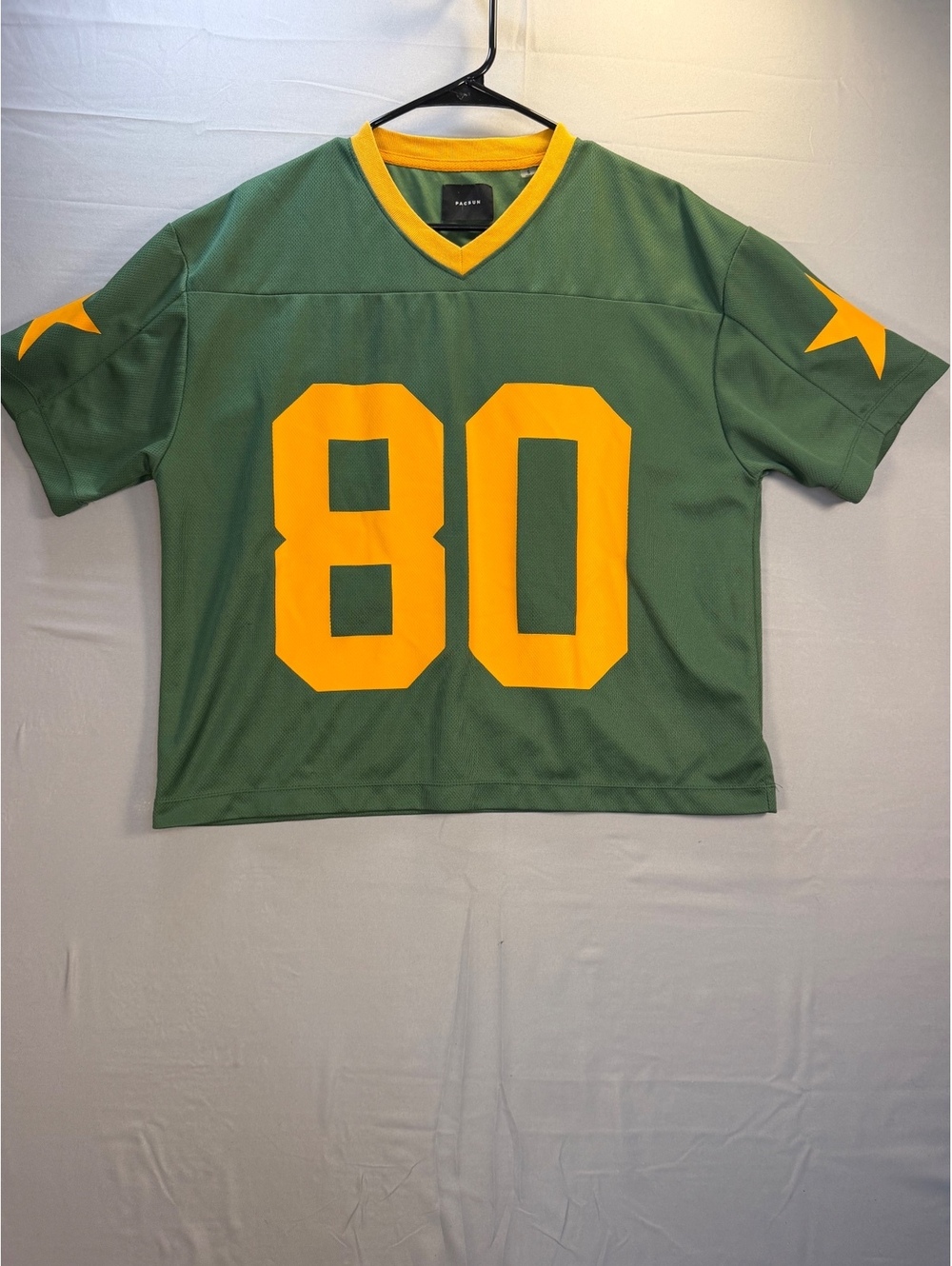 PacSun All American Football Jersey T-Shirt Green Size Small
